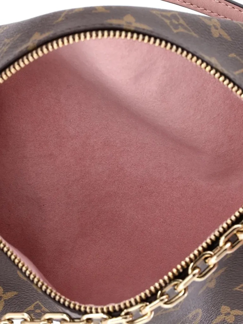 Louis Vuitton Brown Monogram Canvas Crossbody with Pink Trim - Picture 5 of 5
